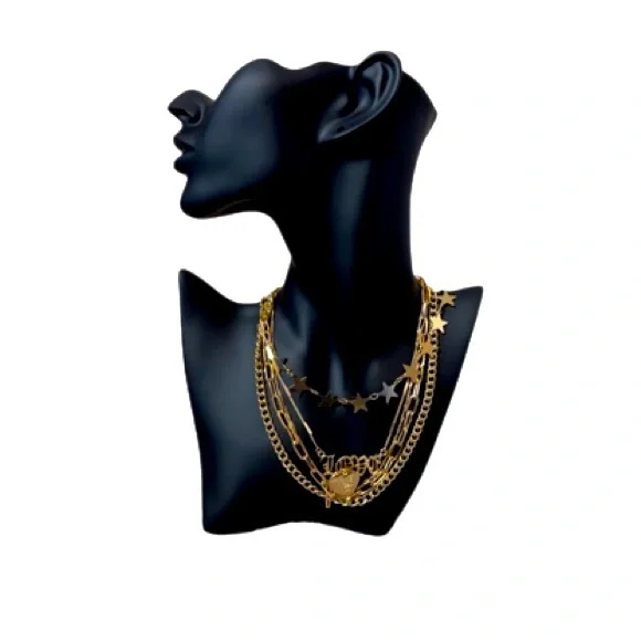 Love The Stars Multi Layered Gold necklace - Picture 2 of 3